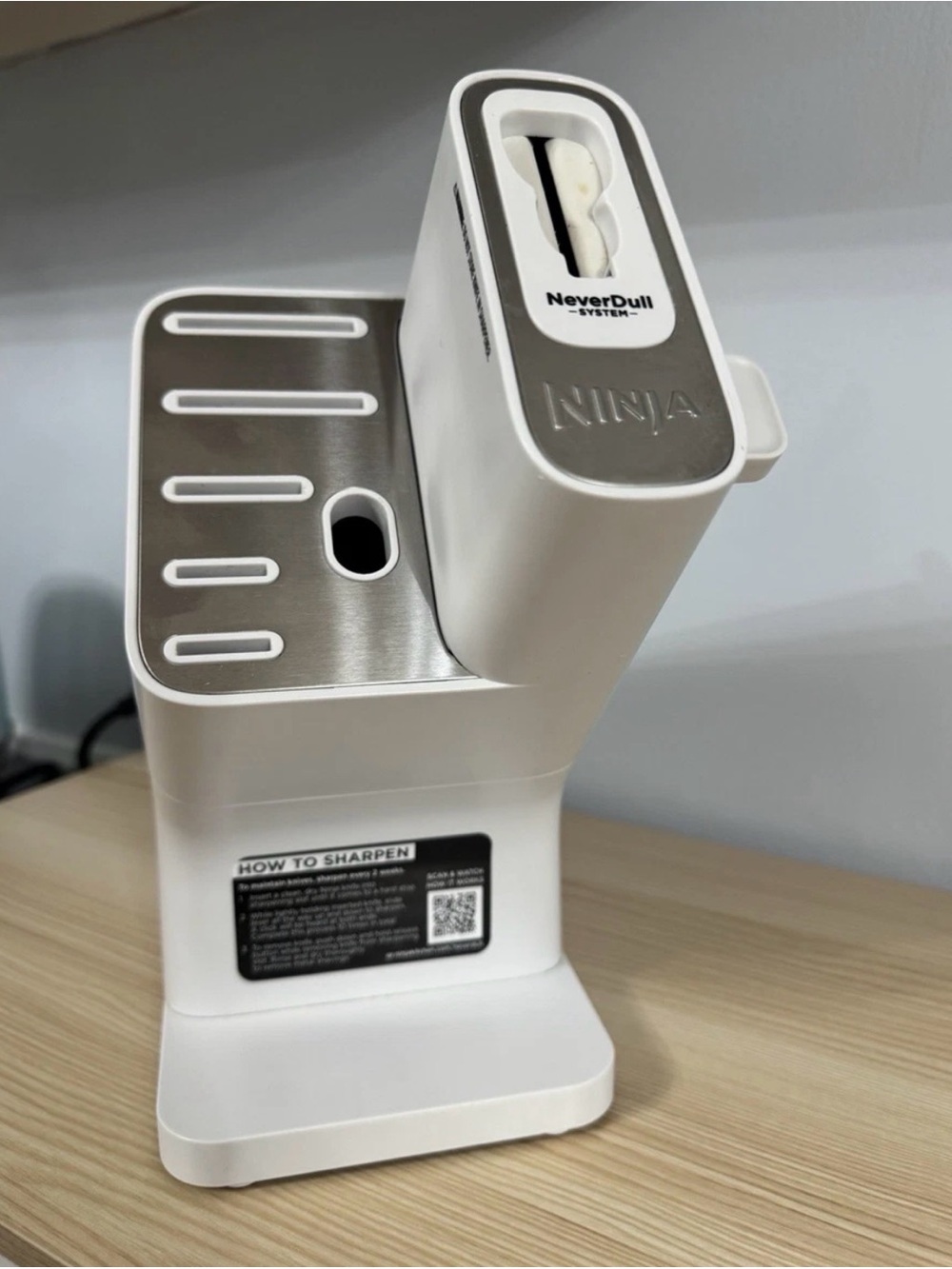 Ninja 5 Slot NeverDull System (Base Only) Knife Block White K12007 WHBN‎